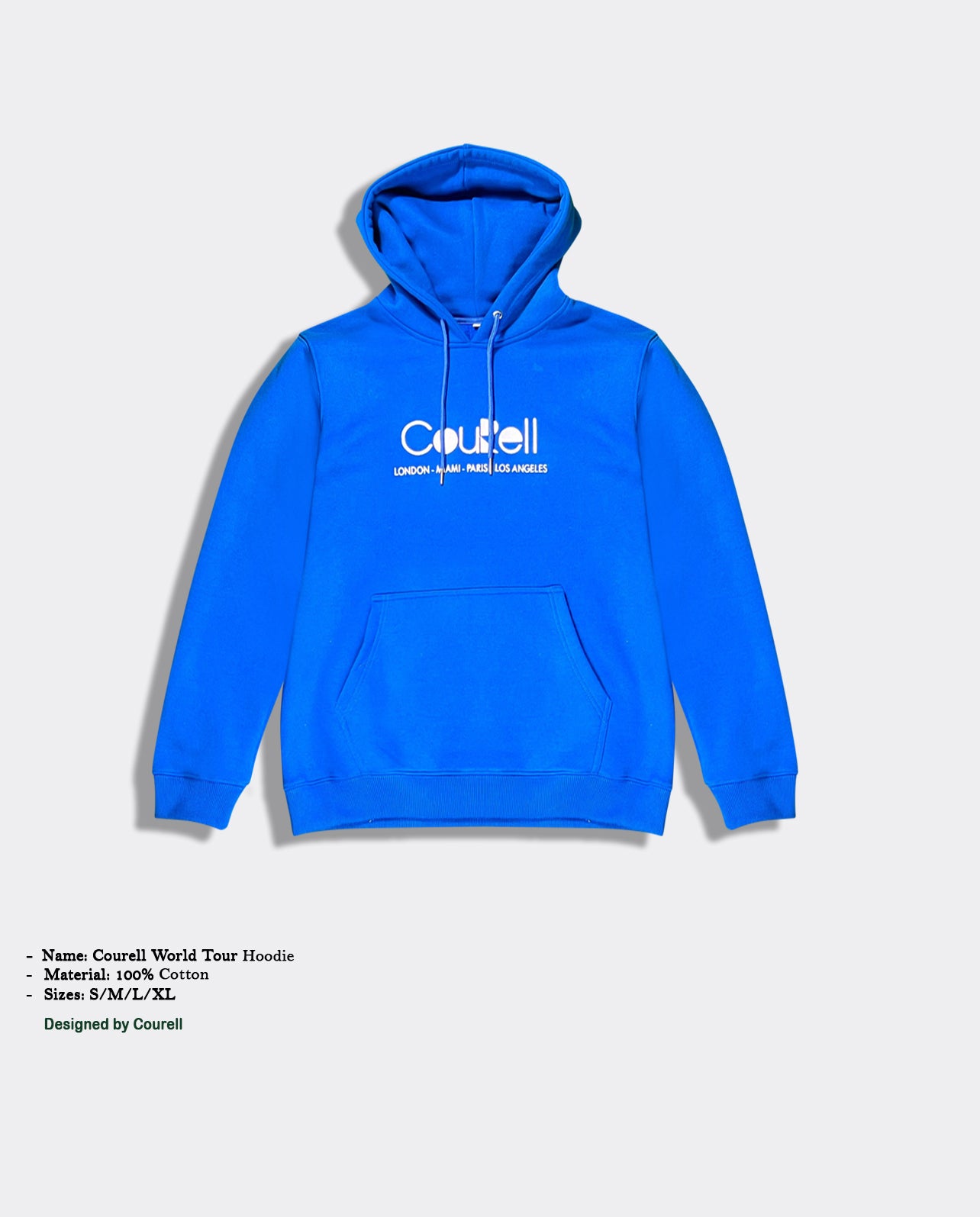 Royal Blue Courell World Tour Hoodie