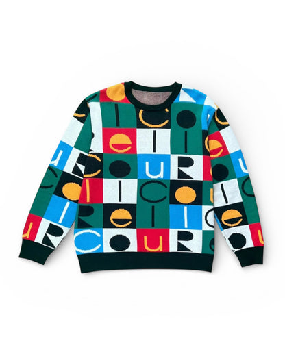 Courell Jacquard Logo Knit Crewneck